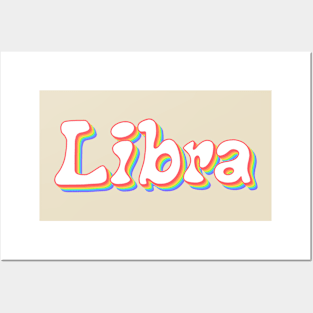 Retro Rainbow Libra Posters and Art